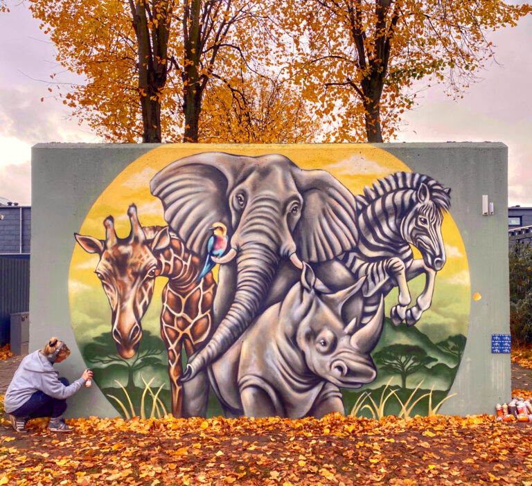 Street art om naturen indvies i Vridsløselille Andelsboligforening 4 række